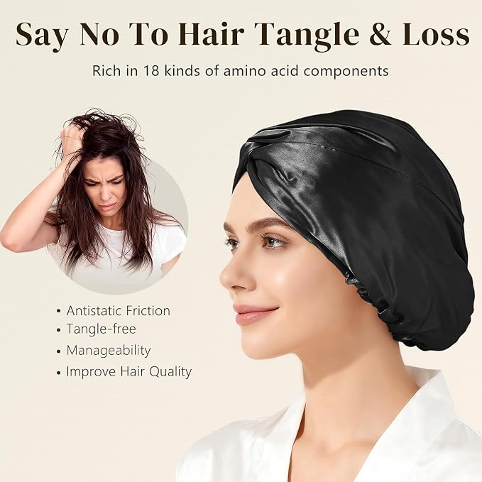 ZIMASILK 22 Momme 100% Mulberry Silk Bonnet - Image 4