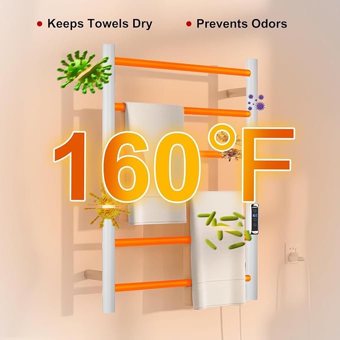 Heated Towel Racks for Bathroom, Wall Mounted Electric Towel Warmer Racks - Image 3