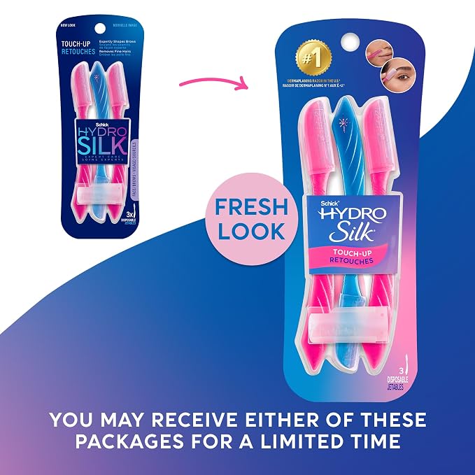 Schick Womens Silk Touch-Up Eyebrow Razor 3 Count - Image 2