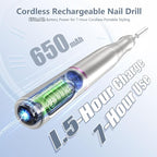 TUOBEO Cordless Nail Drill Electric Rechargeable File Kit, Professional Efile - Image 2