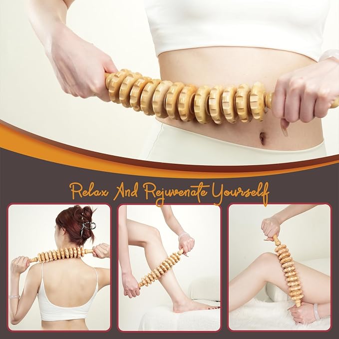 Wood Therapy Massage Tools for Body Sculpting, Lymphatic Drainage Massager - Image 2