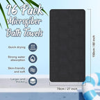 SmoothNovelty 16 Pack Microfiber Bath Towels Bulk 27'' x 60'' Oversized Size - Image 2