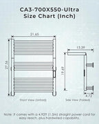 High-Density Foldable Heated Towel Rack, Smart Dual-Zone App/Voice Control - Image 7