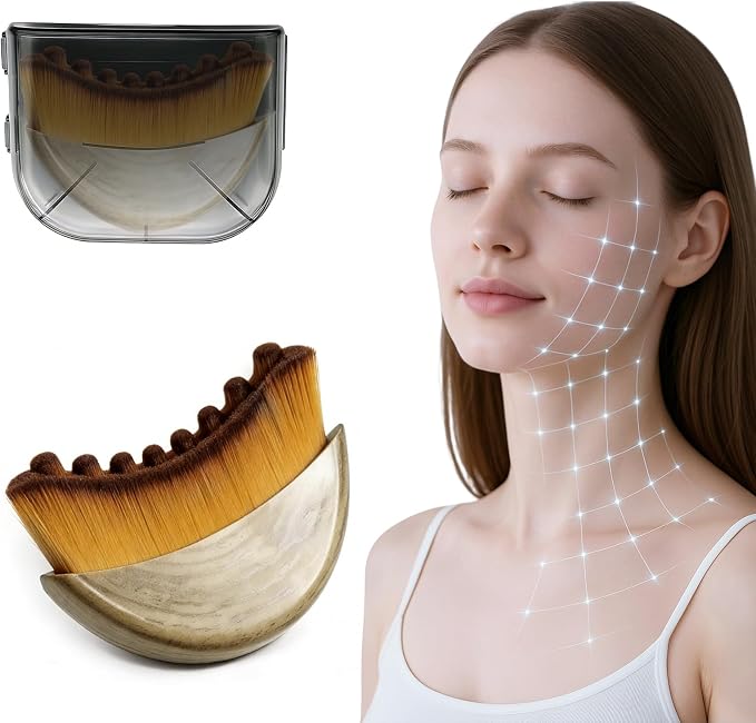 Lymphatic Contour Face Brush, Manual Lymphatic Drainage Massage Brush by YOBACARIDSports