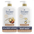 Ivory Hand & Body Lotion + Body Wash Bundle, Oatmilk Scent, 24hr Moisturizing & by Ivory