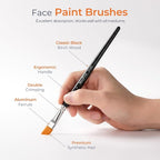 Nicpro Face Paint Brush Set, Synthetic Nylon Hair, Makeup Paintbrush Kit - Image 5