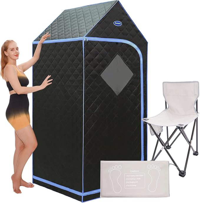 Portable Infrared Sauna for Home Spa, Full Size 1 Person Far Infrared Sauna by Unknown