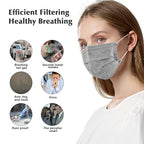 Wecolor 100 Pcs Disposable 3 Ply Earloop Face Masks - Image 6