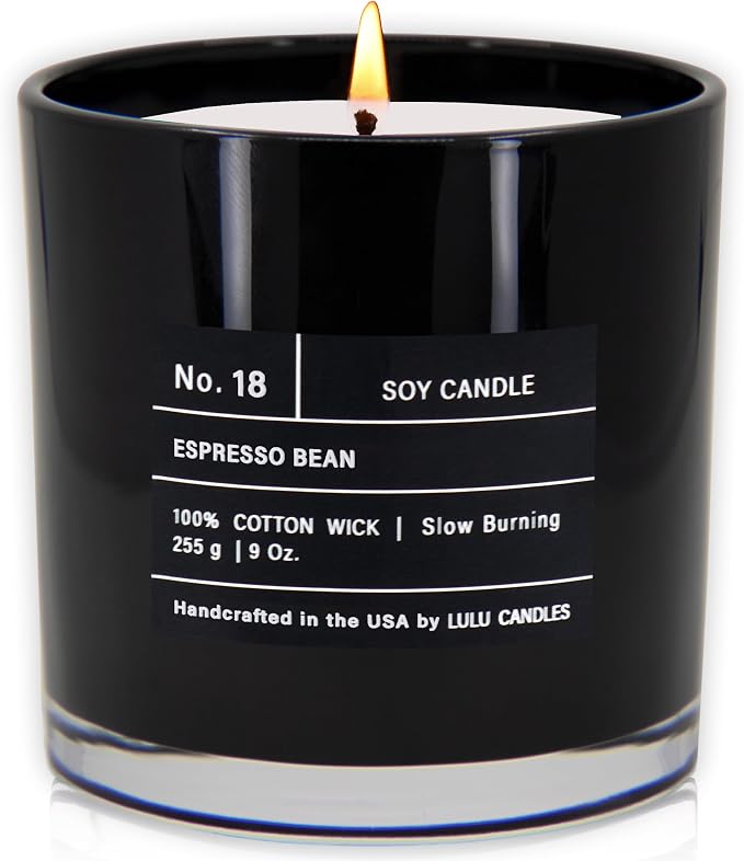 Lulu Candles | Espresso Bean | Luxury Scented Soy Jar Candle | Hand Poured in - Image 2