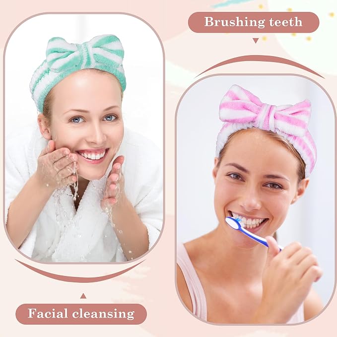 9 Pcs Spa Headband for Washing Face, Skincare Headband, Microfiber Makeup - Image 7