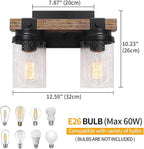 2-Light Farmhouse Vanity Lights - Image 5