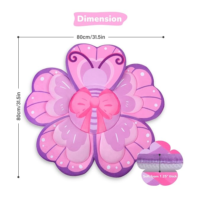 Pink Butterfly Baby Bath Pad - Image 4