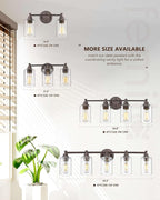 FEMILA 32" Bathroom Light Fixtures, Oil Rubbed Bronze Vanity Light, 5 Light - Image 7