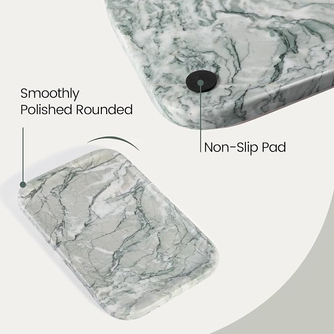 Karibiber Vanity Tray, Marble Bathroom Tray Countertop, Decorative Dresser - Image 2