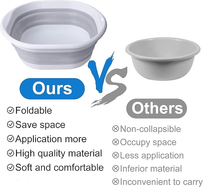 Portable Pool Foot Bath, Collapsible Pool Foot Wash Basin Tub, Foot Bath Basin - Image 6