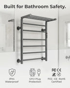 Foldable Heated Towel Rack, Dual-Zone Electric Towel Warmer Rack - Image 4