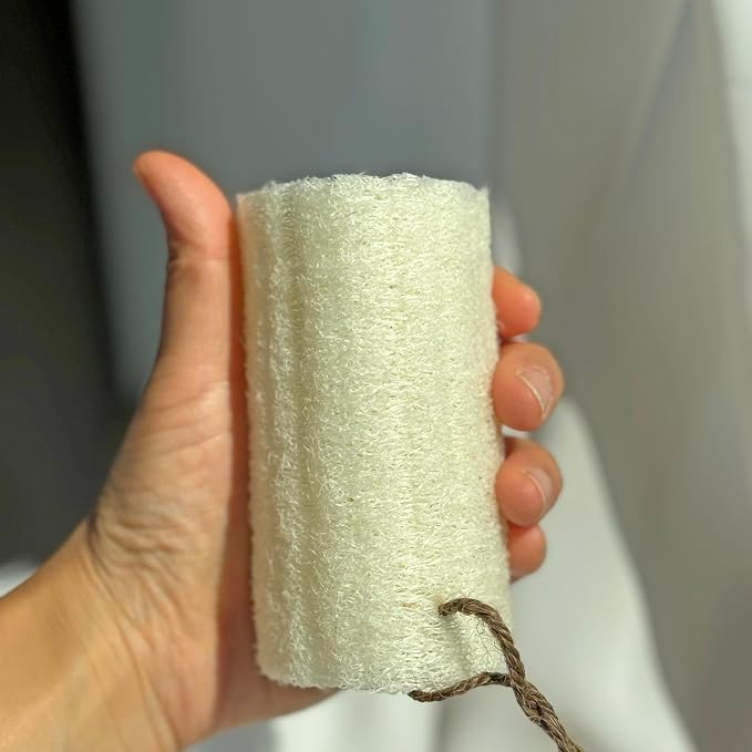 4" Natural Loofah Exfoliating Body Sponge Scrubber - Image 5