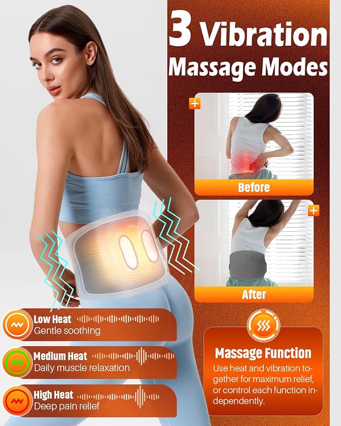 Cordless Heating Pad with Massager - Image 3