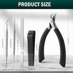 FVION Ingrown Toenail Tools Kit 5 Pcs, Toenail Clippers - Image 7