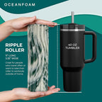 Oceanfoam Ripple Travel Foam Roller Firm Mini Foam Roller - Image 2