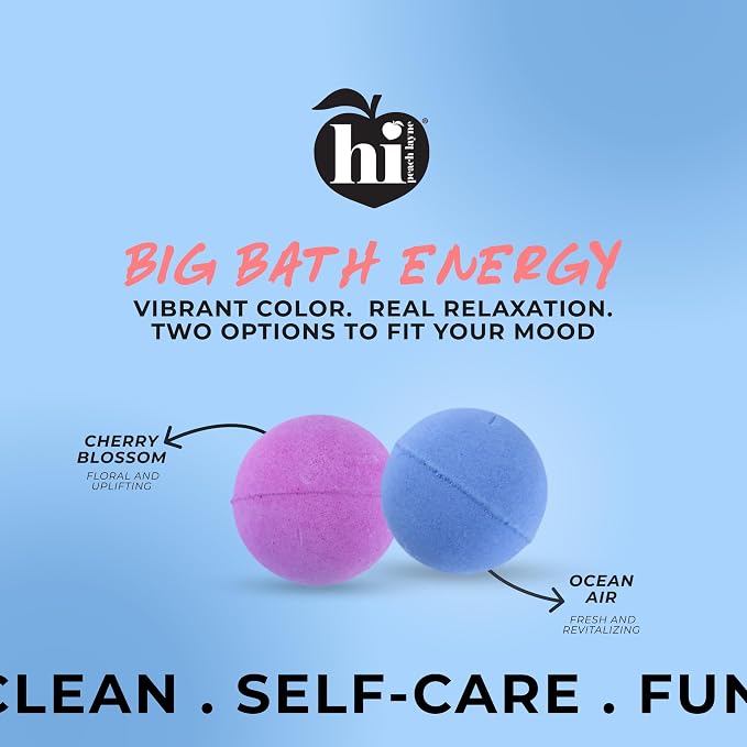 Hi Peach Layne Ocean Air Bath Bombs 12-Pack – Vegan, Clean Beauty Spa Gifts - Image 9