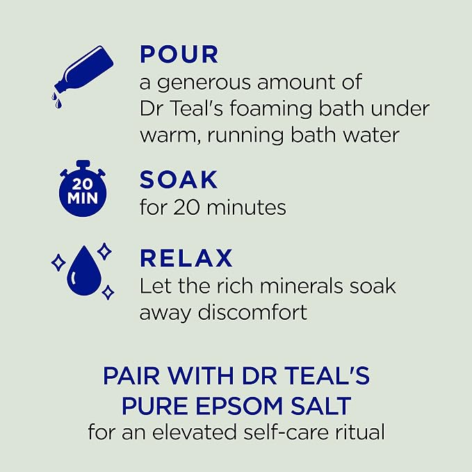 Dr Teal's Foaming Bath with Pure Epsom Salt, Relax & Relief with Eucalyptus & - Image 3