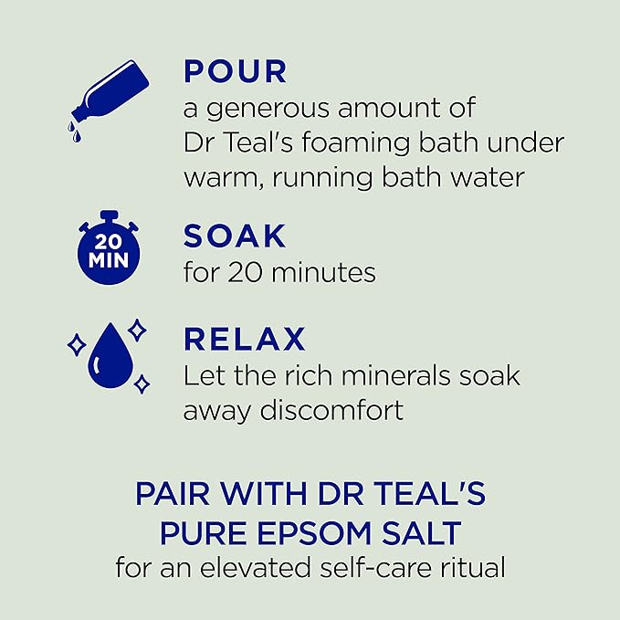 Dr Teal's Foaming Bath with Pure Epsom Salt, Relax & Relief with Eucalyptus & - Image 5