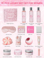 Mother's Day Gifts Set 16Pcs Rose Spa Bath & Body Care Set - Image 2