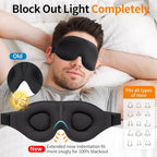 NEWVANGA Sleep Mask for Back and Side Sleeper, Block Out Light, Luxury Sleeping - Image 2