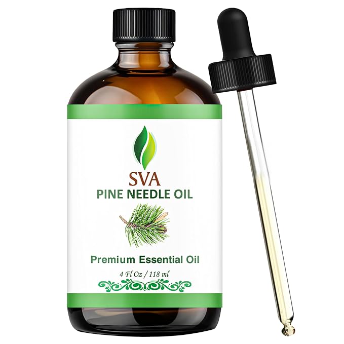 SVA Pine Needle Essential Oil – 4 Fl Oz – 100% Natural Pine Needle Oil by SVAORGANICS