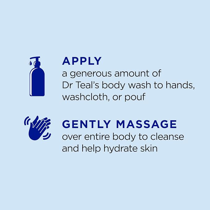 Dr Teal's Body Wash with Pure Epsom Salt, Daytime/Nighttime with Vitamin C & - Image 4