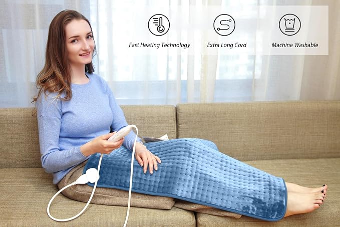 Ruqiji 17''x33'' XXXL King Size Flannel Electric Heating Patches - Image 4