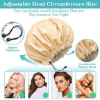3 Pack Extra Large Double Layer Adjustable Shower Caps - Image 3