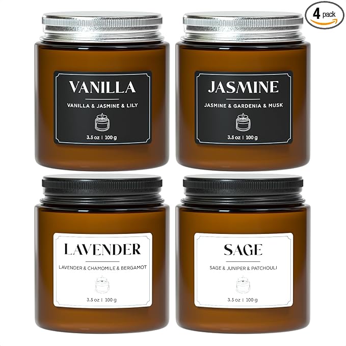 NORVENCE Scented Candles Gift Set, Stress Relief Candles by NORVENCE