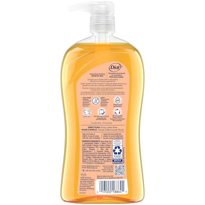 Dial Body Wash, Pamper & Indulge Marula Oil, 32 Fl Oz, Hydraclean Complex & - Image 2