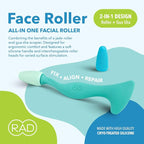 RAD 2-in-1 Face Roller – Textured and Smooth Silicone Roller Head Options - Image 2