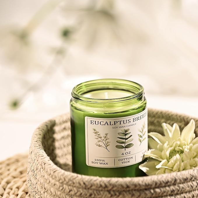 Eucalyptus & Mint Candles for Home Scented, 20 Hours Burn Soy Candle Gift for - Image 8