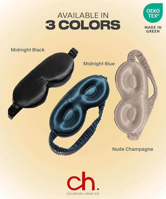 SUNDAYSILKS™ 3D Contoured Silk Sleep Mask | Padded Silk Eye Mask - Image 7