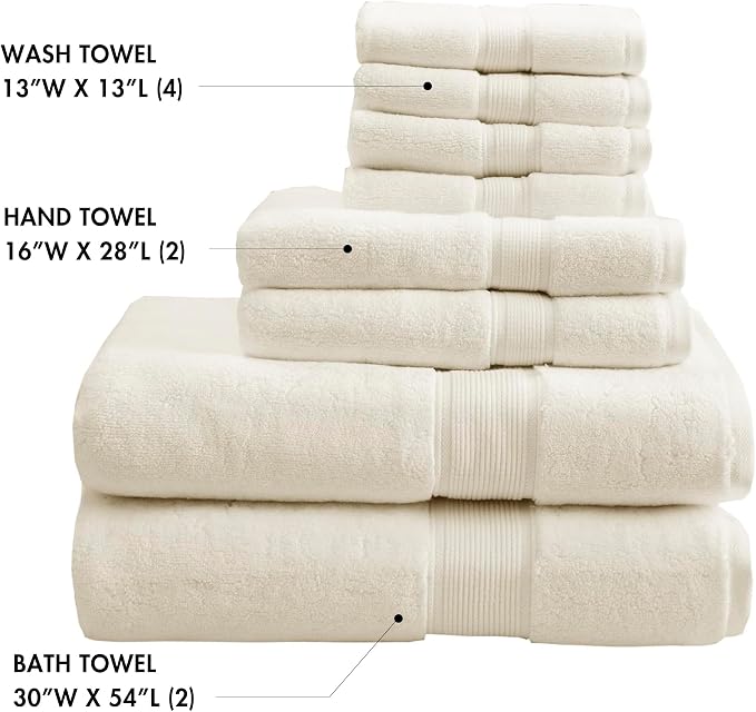 Madison Park 800GSM 100% Cotton Luxury Bathroom Towels, Long Oversized Linen - Image 4