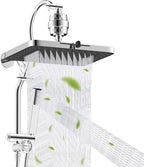 Hibbent 5-spray Filtered Rainfall Shower Head Combo, High Pressure 13'' by Hibbent