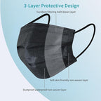 akgk 100Pcs Disposable Face Masks, 3 Ply Disposable Mask - Image 2