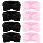 Ondder 8 Pack Makeup Headband Black and Pink Spa Headband Skincare Headbands by Ondder