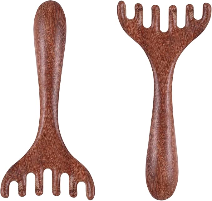 2 PCS Wood Scalp Massager Portable Head Scratcher Massage Comb Head Massage by Unknown