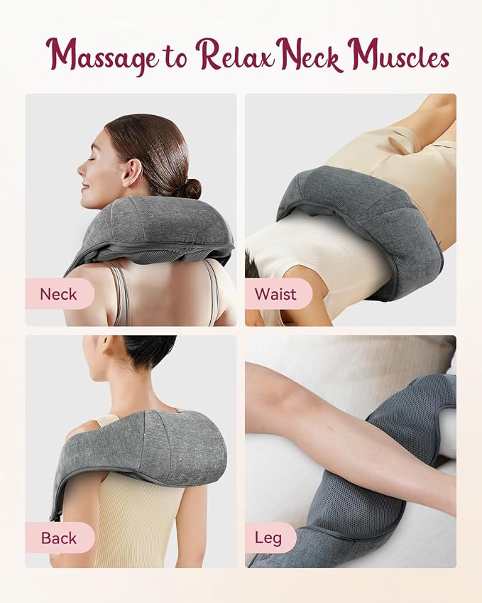 Cordless Neck Massager for Pain Relief Deep Tissue, Kneading Shiatsu Neck and - Image 7