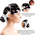 Women's Working Caps with Scrunchies Tarot Pattern Background Lace-Up Hat - Image 3