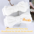 CIEHER 8 Pcs White Spa Headbands Bachelorette Party Favors - Image 3