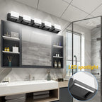 Tipace 5 Lights Modern Black Vanity Light Up and Down Black LED Vanity Light - Image 4