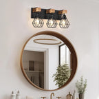 FadimiKoo 3-Light Farmhouse Bathroom Vanity Light Fixtures, Wood Bathroom - Image 5