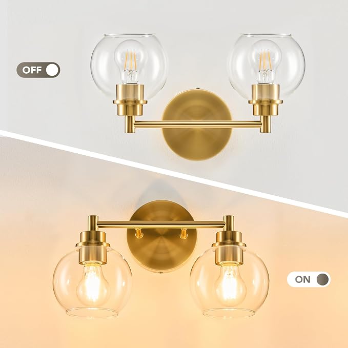 VONLUCE Bathroom Light Fixtures, 2-Light Vanity Light - Image 2