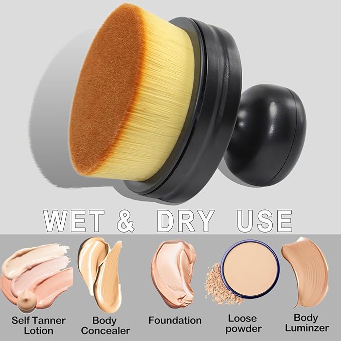 Extra Large Body Makeup Brush For Self Tanner, Wide-headed Kabuki Foundation - Image 5